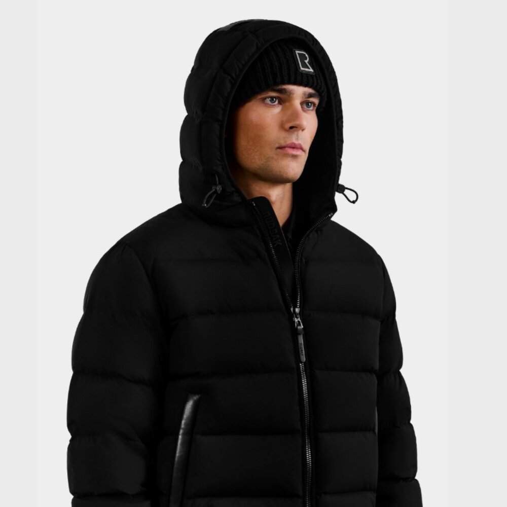 RUDSAK DEMIAN MEN'S MATTE HOODED DOWN PUFFER JACKET